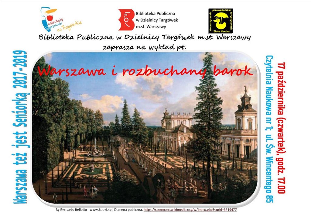 „Warszawa i rozbuchany barok” - prelekcja varsavianistyczna w Czytelni