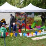 bajkowa strefa animacji - pchli targ w parku bródnowskim - namioty dla dzieci z atrakcjami