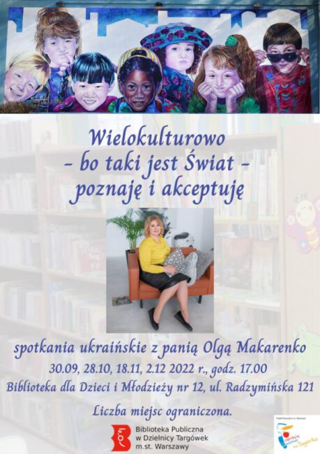 Plakat Spotkania ukraińskie z Panią Olgą Makarenko