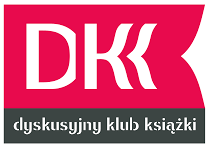 logotyp dyskusyjnego klubu książki; druga litera K ma kształt otwartej książki