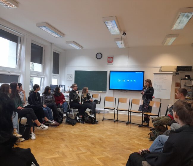 zajęcia z Magdą Keler w liceum