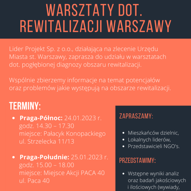plakat informujący o warsztatach; więcej informacji w treści wpisu