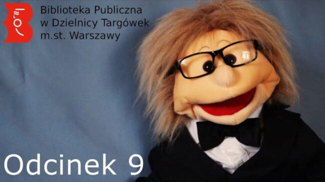 pacynka - mężczyzna w okularach i garniturze z muszką