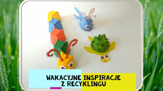 efekt pracy plastycznej: rybka, żółw i gąsienica