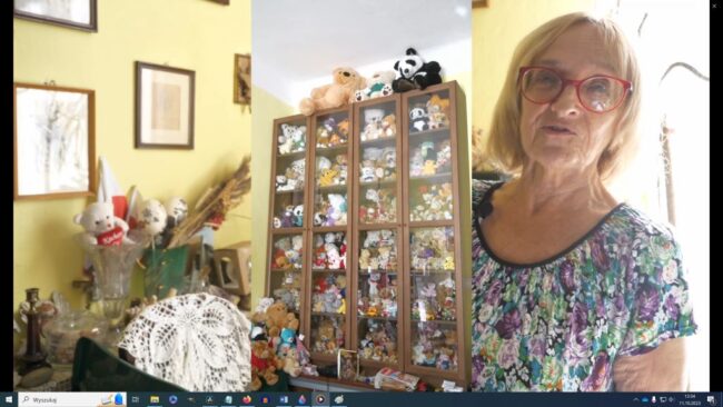 regał wypełniony maskotkami i Hanna Budzisz, Wnuczka Janiny Englert