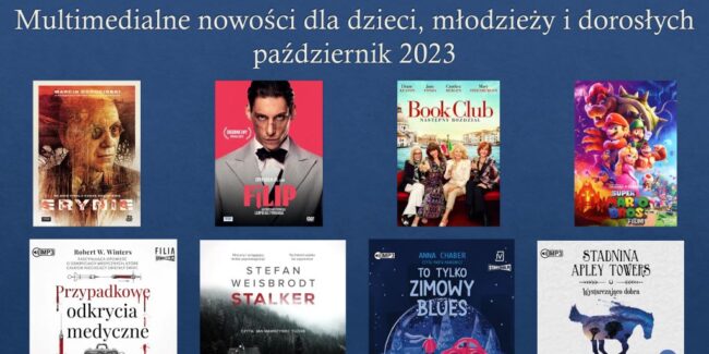 okładki filmów i audiobooków omówionych w tym przeglądzie nowości