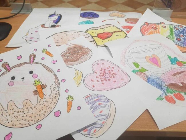 obrazki namalowane przez dzieci