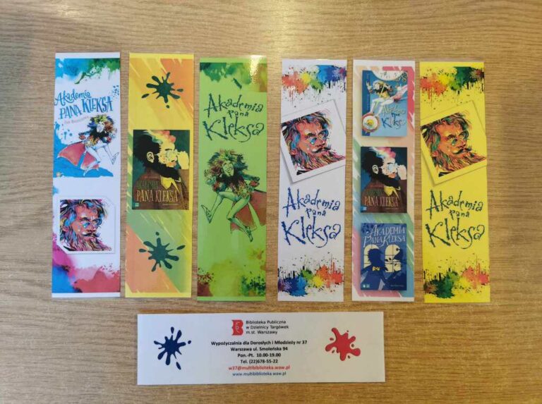 zakładki do książek inspirowane książką Akademia Pana Kleksa