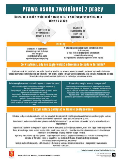 porady prawne - osoby zwolnione z pracy