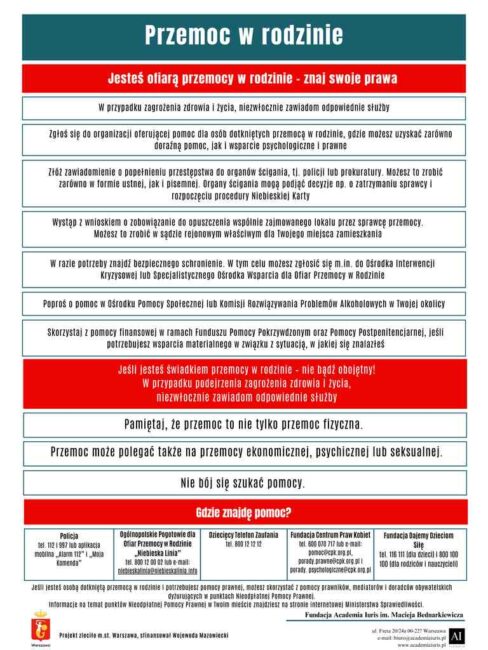 porady prawne - przemoc w rodzinie