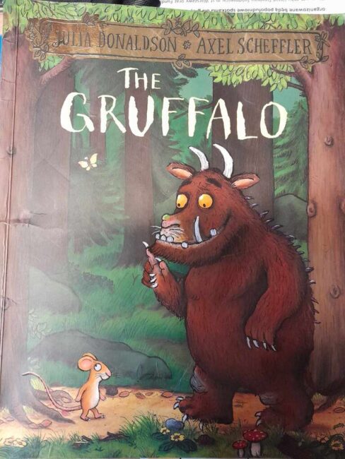 okładka książki ze stworkiem Gruffalo w roli głównej