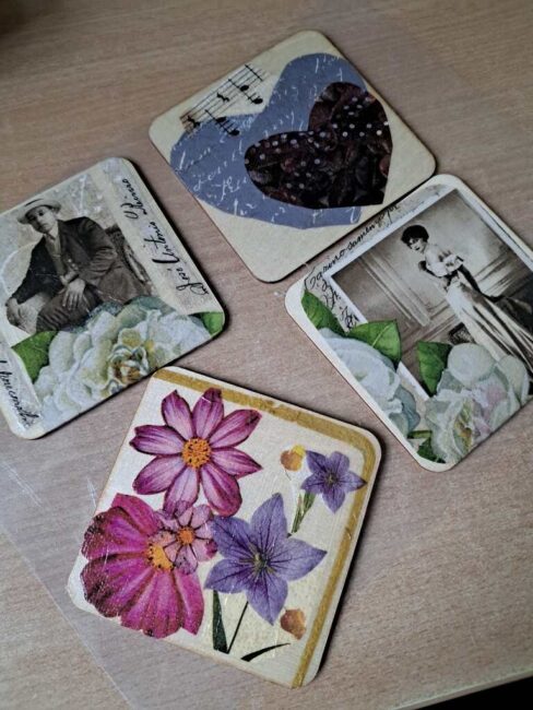 warsztaty tworzenia podkładek pod kubek techniką decoupage