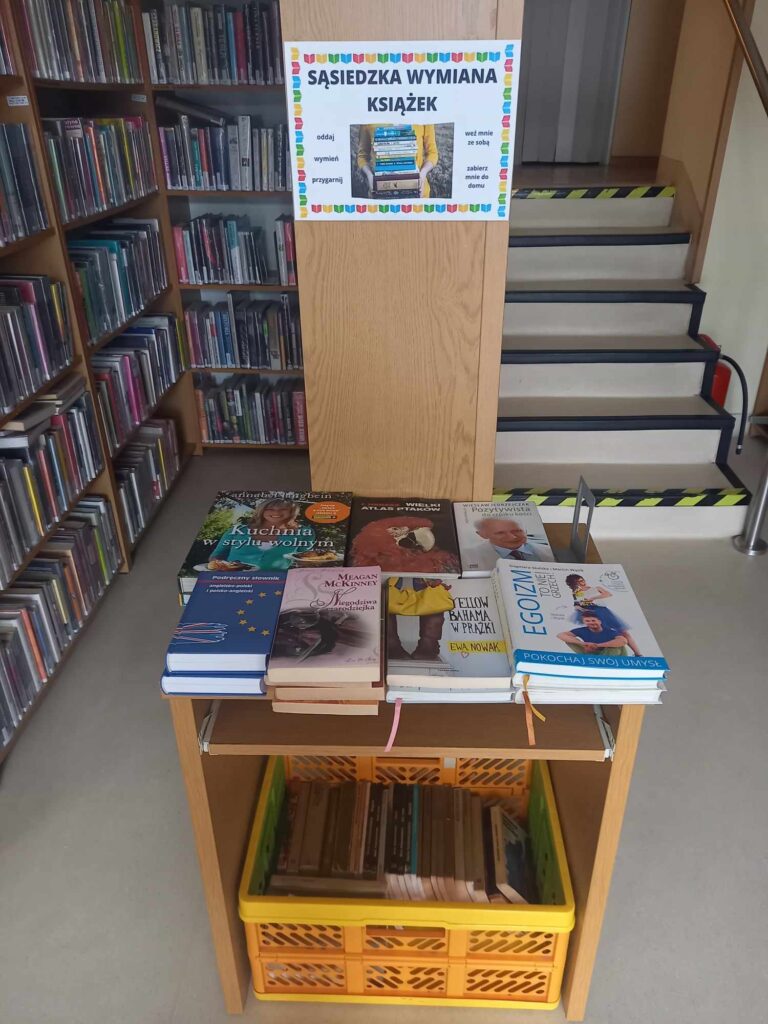 prezentacja książek w bibliotece