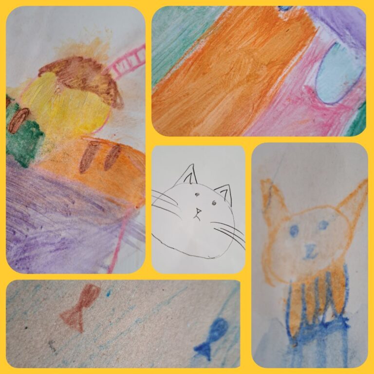 obrazki namalowane przez dzieci