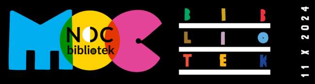 napis noc bibliotek - moc bibliotek 11 października 2024