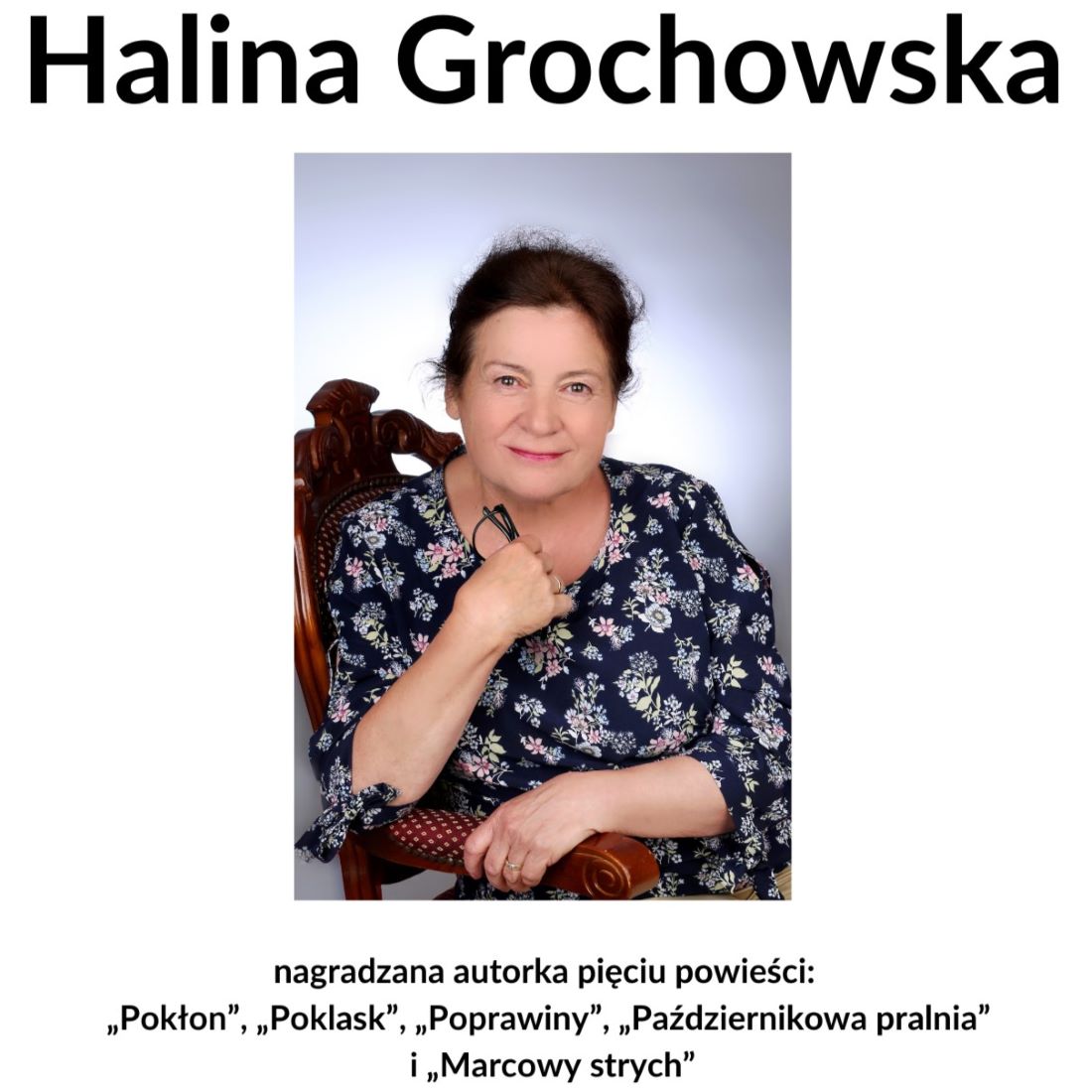 Halina G Inka Spotkanie autorskie z Haliną Grochowską. Noc Bibliotek 2024 ...