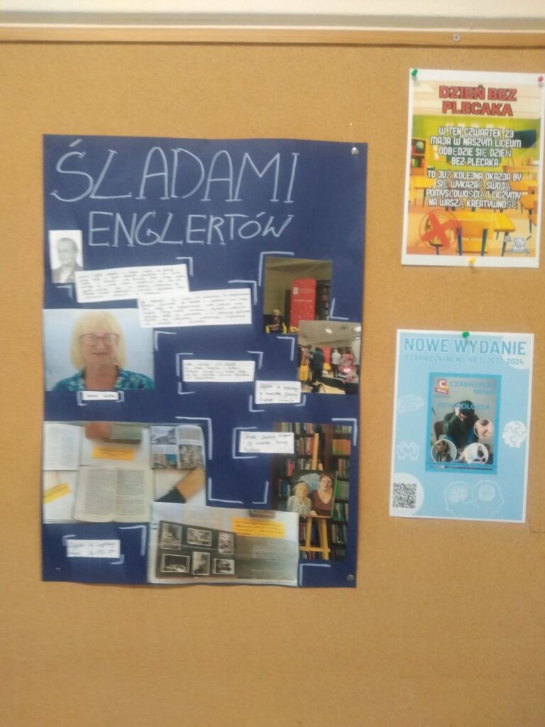 na plakacie zdjęcia dotyczące projektu Śladami Englertówki