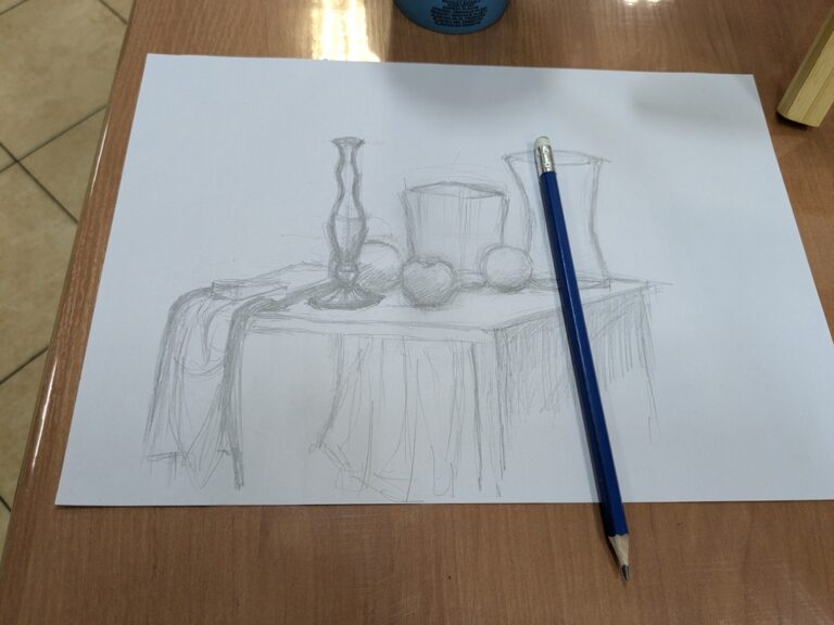 warsztaty malarskie w bibliotece - malowanie martwej natury