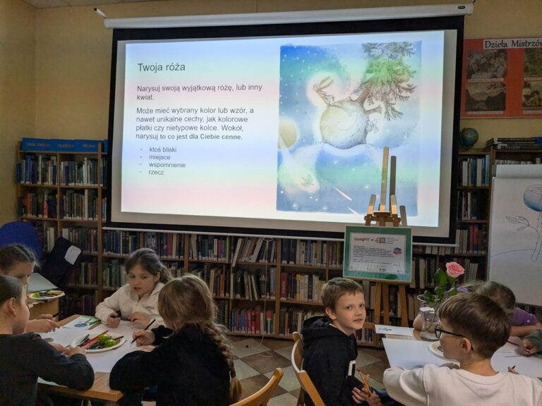 warsztaty plastyczne z Julią Konieczną - obrazy inspirowane książką Mały Książę