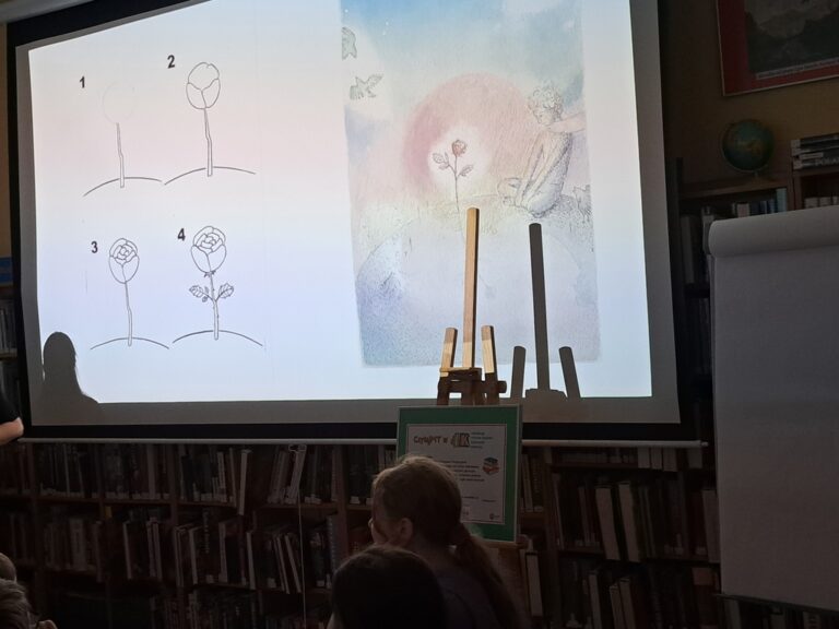 warsztaty plastyczne z Julią Konieczną - obrazy inspirowane książką Mały Książę