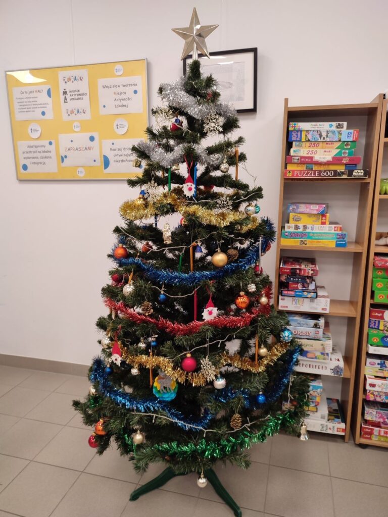 bożonarodzeniowy wystrój wypożyczalni nr 64