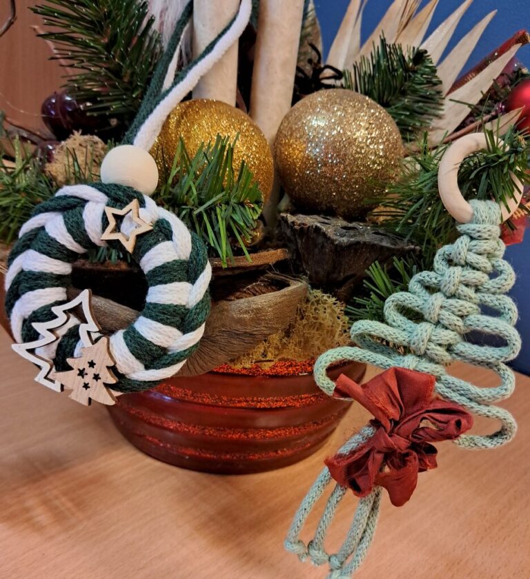 spotkanie wieńczące projekt; warsztaty tworzenia ozdób świątecznych