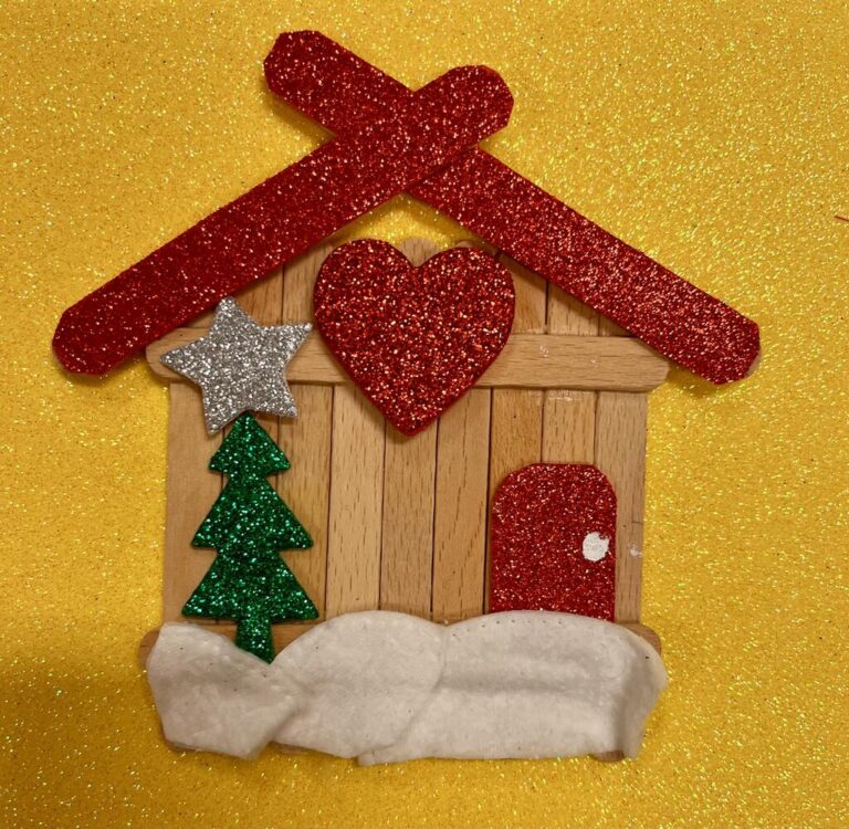 warsztaty tworzenia zimowych domków z patyczków