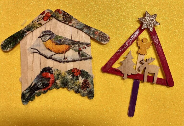 warsztaty tworzenia zimowych domków z patyczków