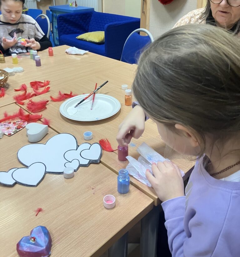 warsztaty walentynkowe w bibliotece