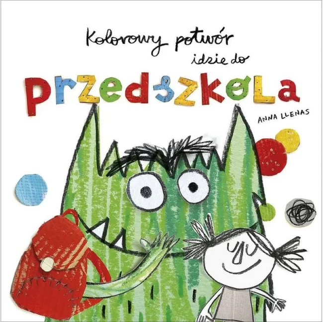 okładka książki kolorowy potwór idzie do przedszkola