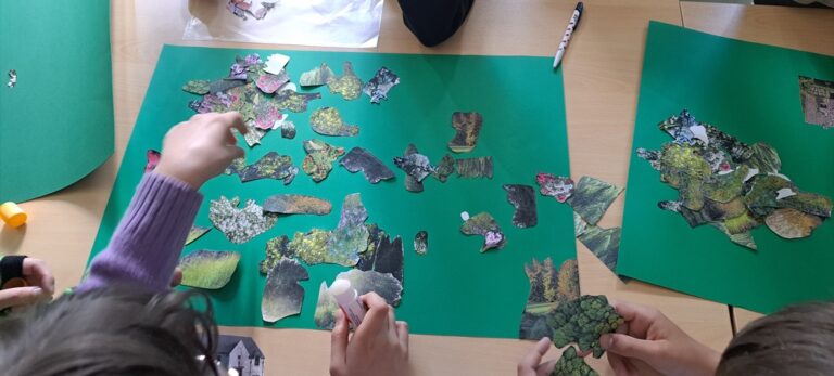 prace plastyczne dzieci powstałe podczas zajęć bibliotecznych