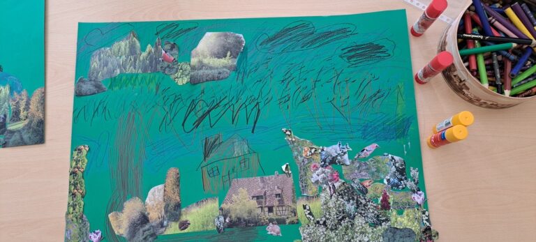 prace plastyczne dzieci powstałe podczas zajęć bibliotecznych