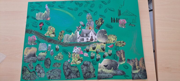 prace plastyczne dzieci powstałe podczas zajęć bibliotecznych