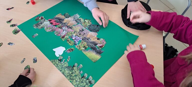 prace plastyczne dzieci powstałe podczas zajęć bibliotecznych