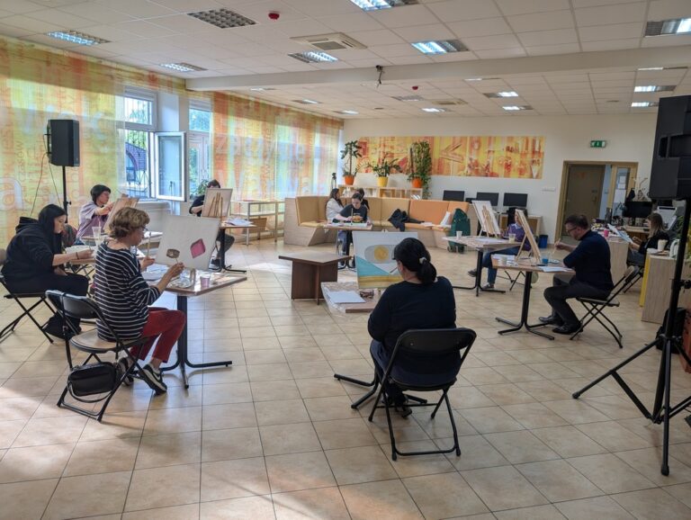 warsztaty malarskie w bibliotece