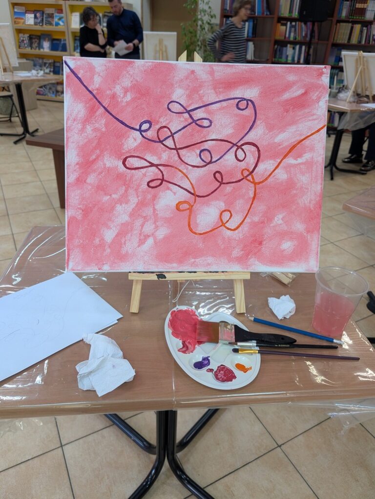 warsztaty malarskie w bibliotece