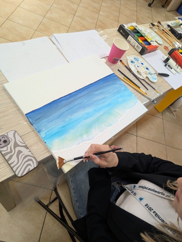 warsztaty malarskie w bibliotece