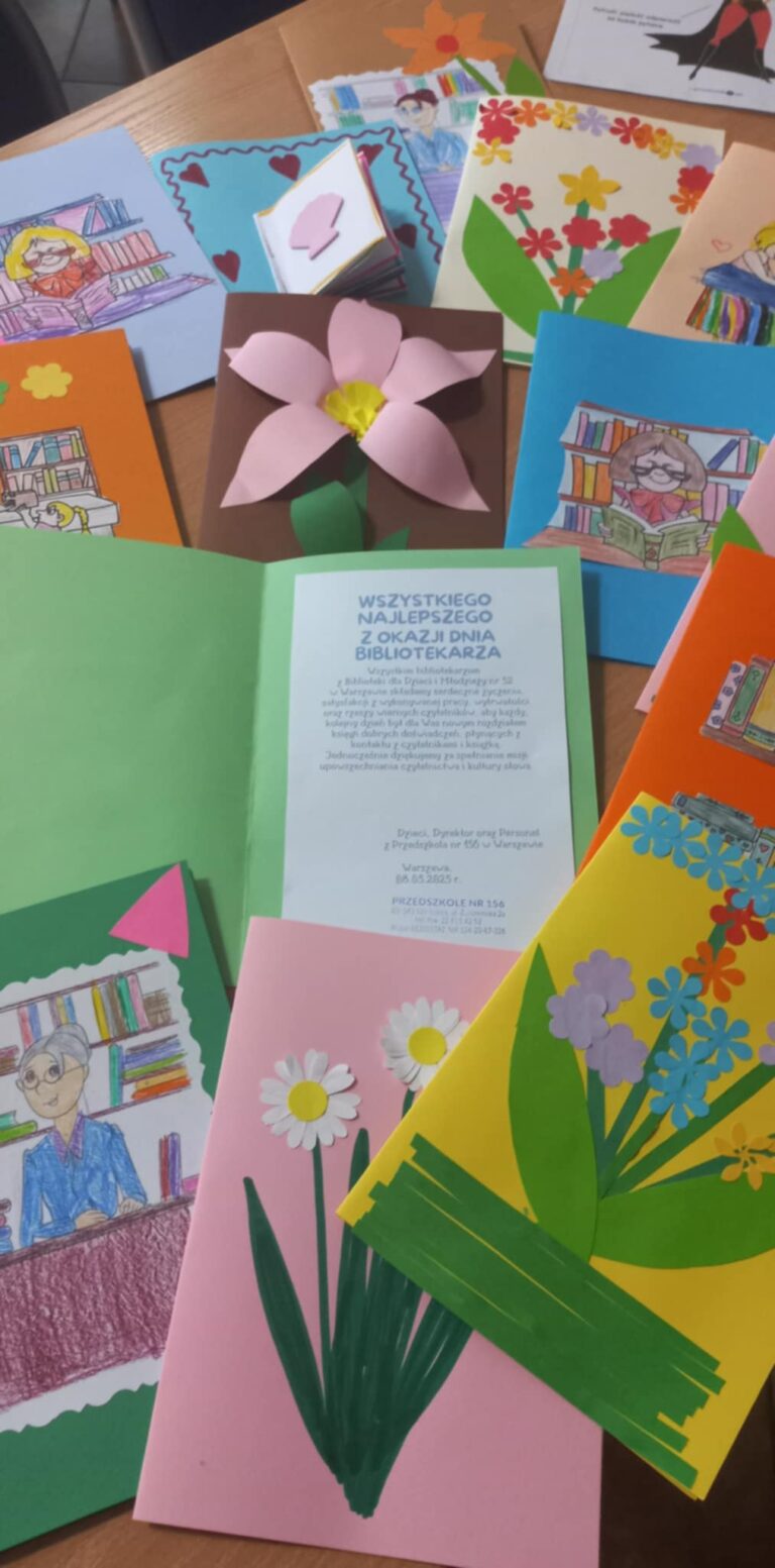 życzenia od przedszkola 156 dla Biblioteki nr 52