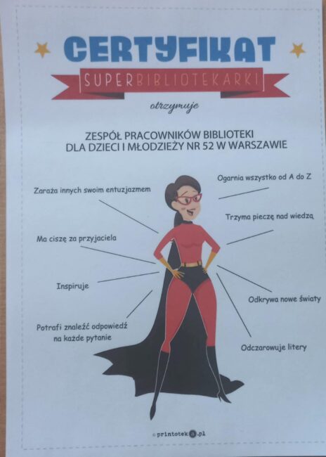 certyfikat superbibliotekarki