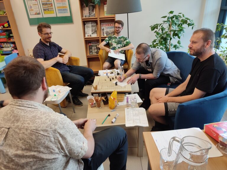 sesja RPG w bibliotece w ramach cyklu spotkań Zagrajmy wyobraźnią