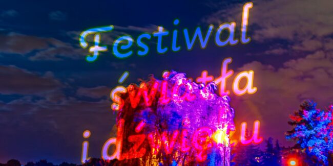 plakat - festiwal światła i dźwięku