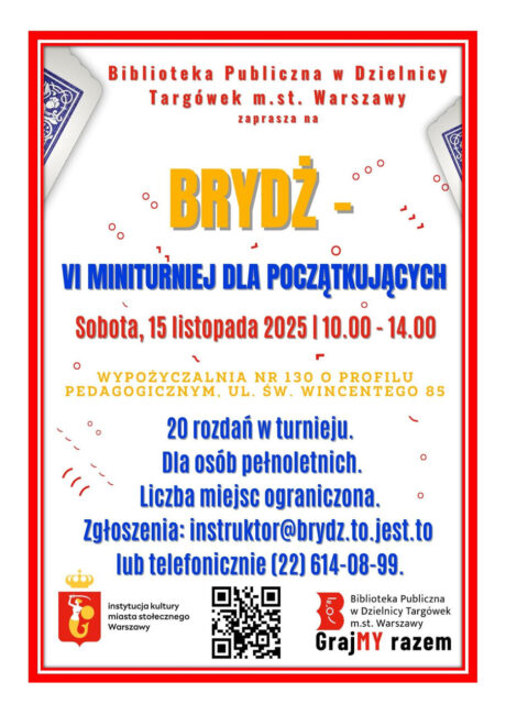 brydż turniej plakat