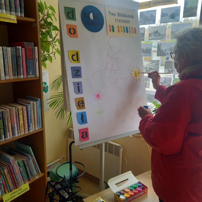 wspólne tworzenie obrazu na sztaludze