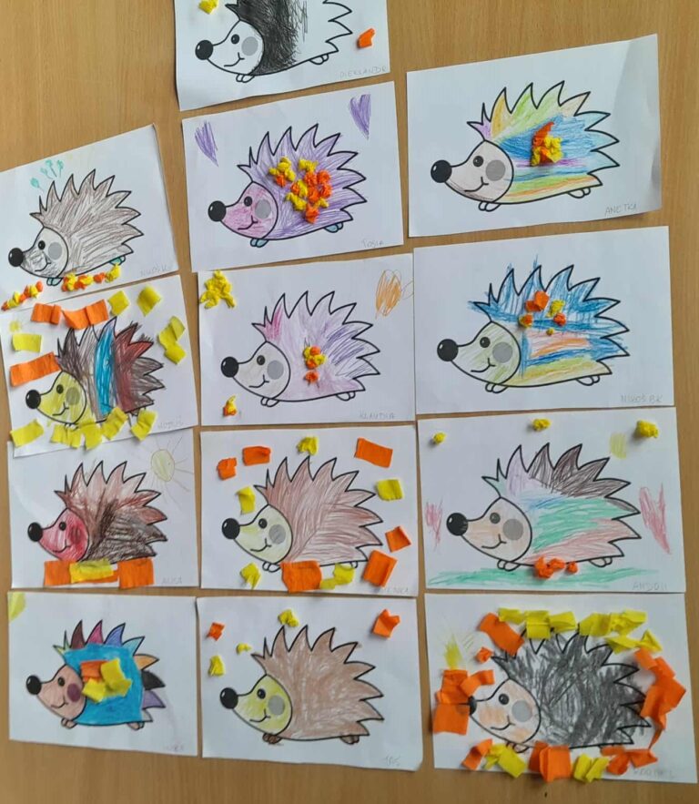 prace plastyczne powstałe podczas zajęć w bibliotece