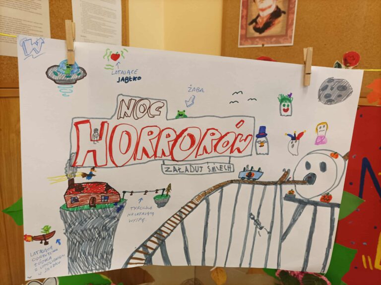 prace plastyczne powstałe podczas zajęć w bibliotece