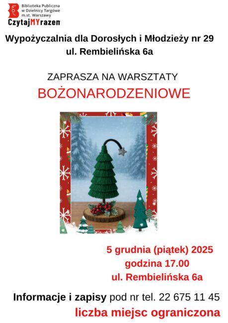 warsztaty bożonarodzeniowe plakat