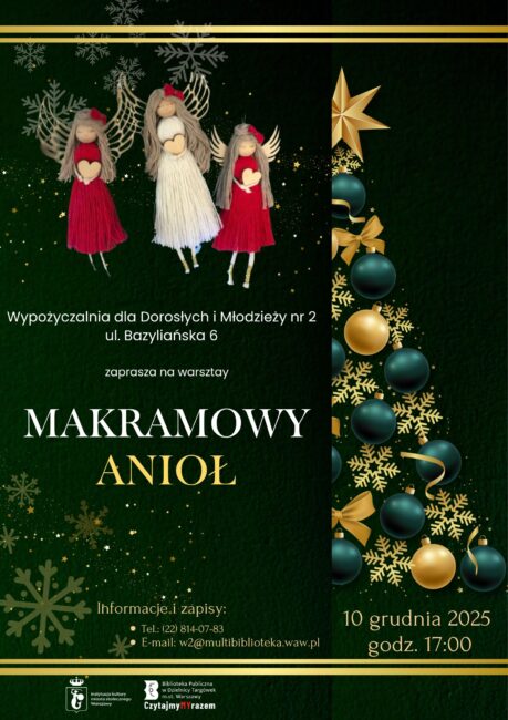 makramowy anioł plakat
