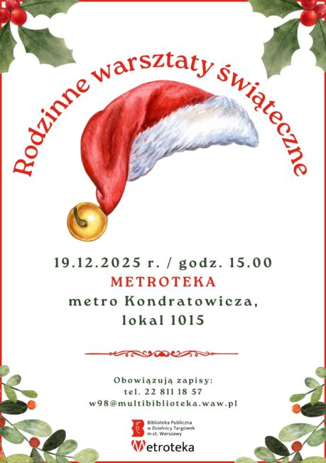 rodzinne warsztaty świąteczne metroteka plakat