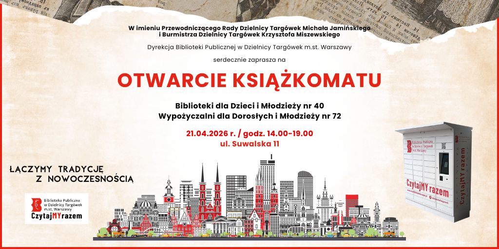 plakat otwarcie książkomatu