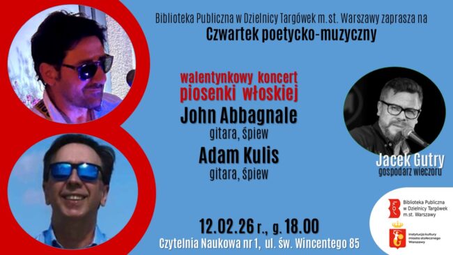 włoski koncert walentynkowy plakat